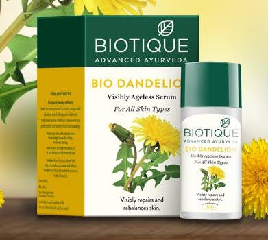Biotique Bio Dandelion Visibly Ageless Serum Review