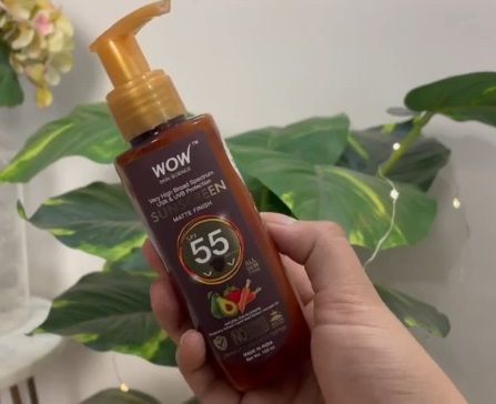 WOW Skin Science Sunscreen Matte Finish Spf 55 Pa+++ Review 