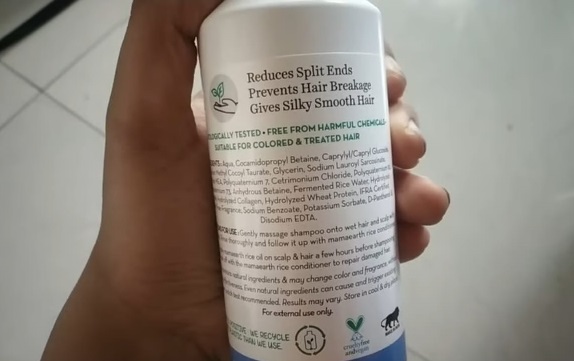 Mamaearth Rice Water Shampoo ingredients
