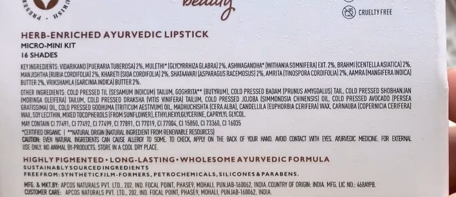 Just Herbs Ayurvedic Lipstick
